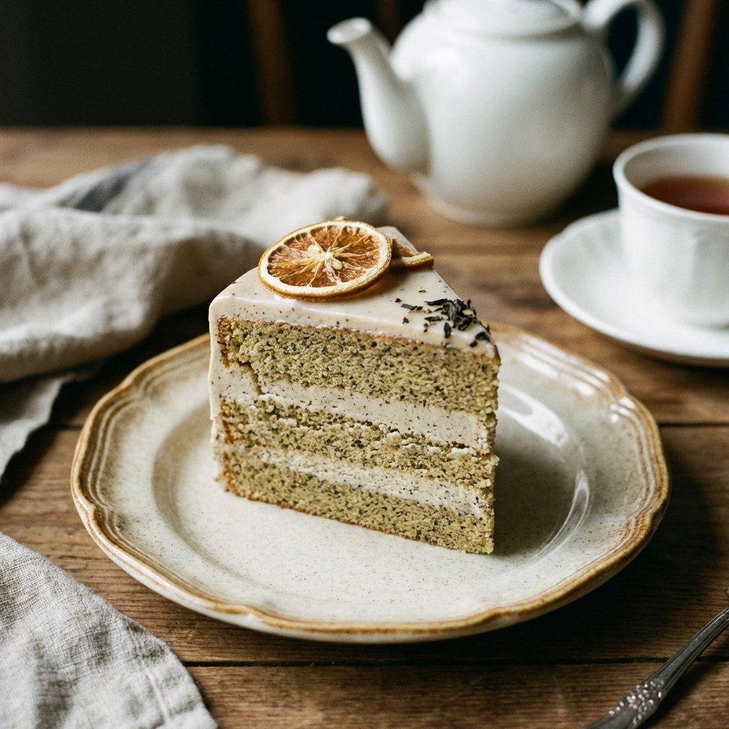 Earl Grey Cake Before