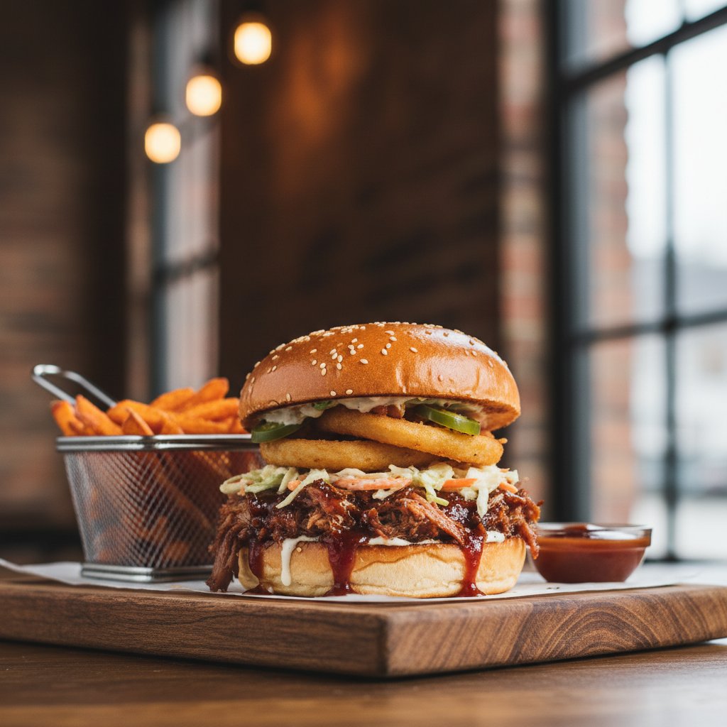 Pulled Pork Burger Before
