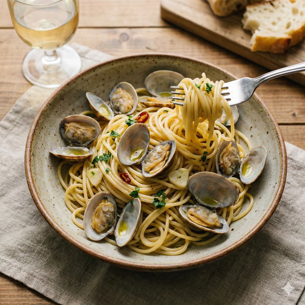 Vongole Pasta Before